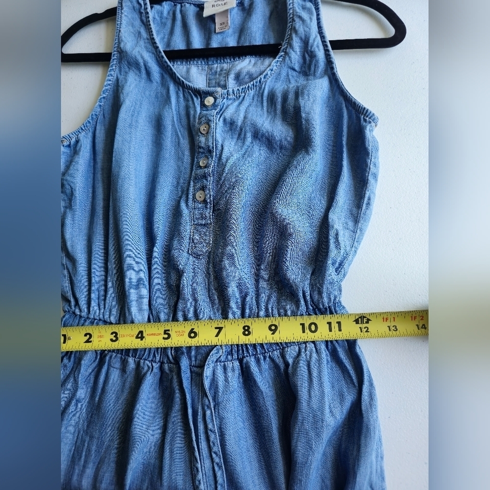 Knox Rose M Women's Jumpsuit Romper Blue Denim Tank Sleeveless Size Xs - Picture 8 of 12